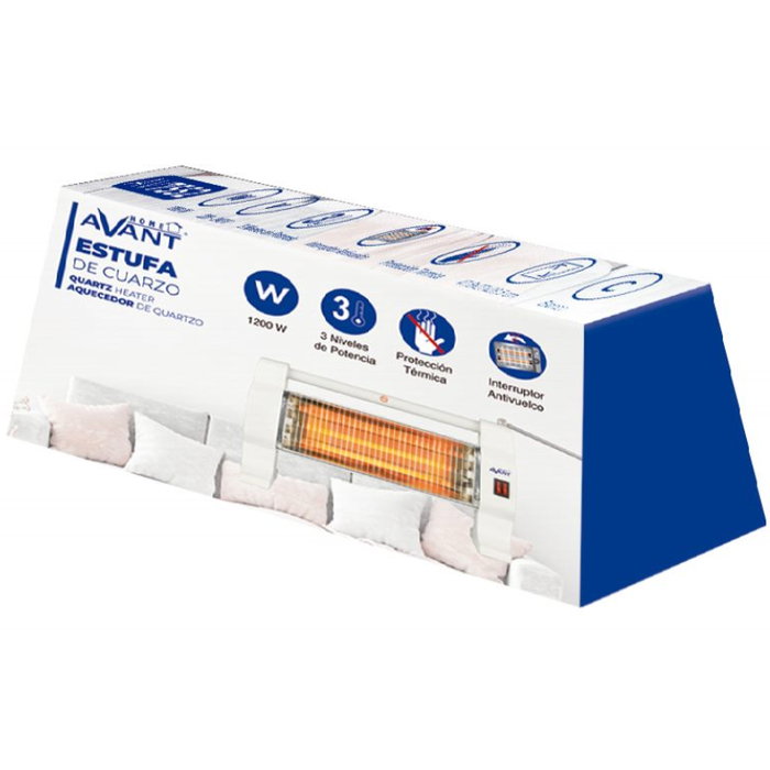 Avant Estufa de Cuarzo AV7552 de 1200W con 3 Niveles de Potencia